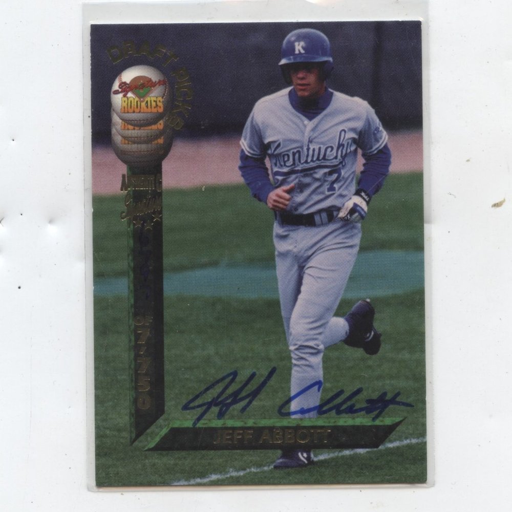 1994 SIGNATURE ROOKIES JEFF ABBOTT AUTO /7750 NICE CARD